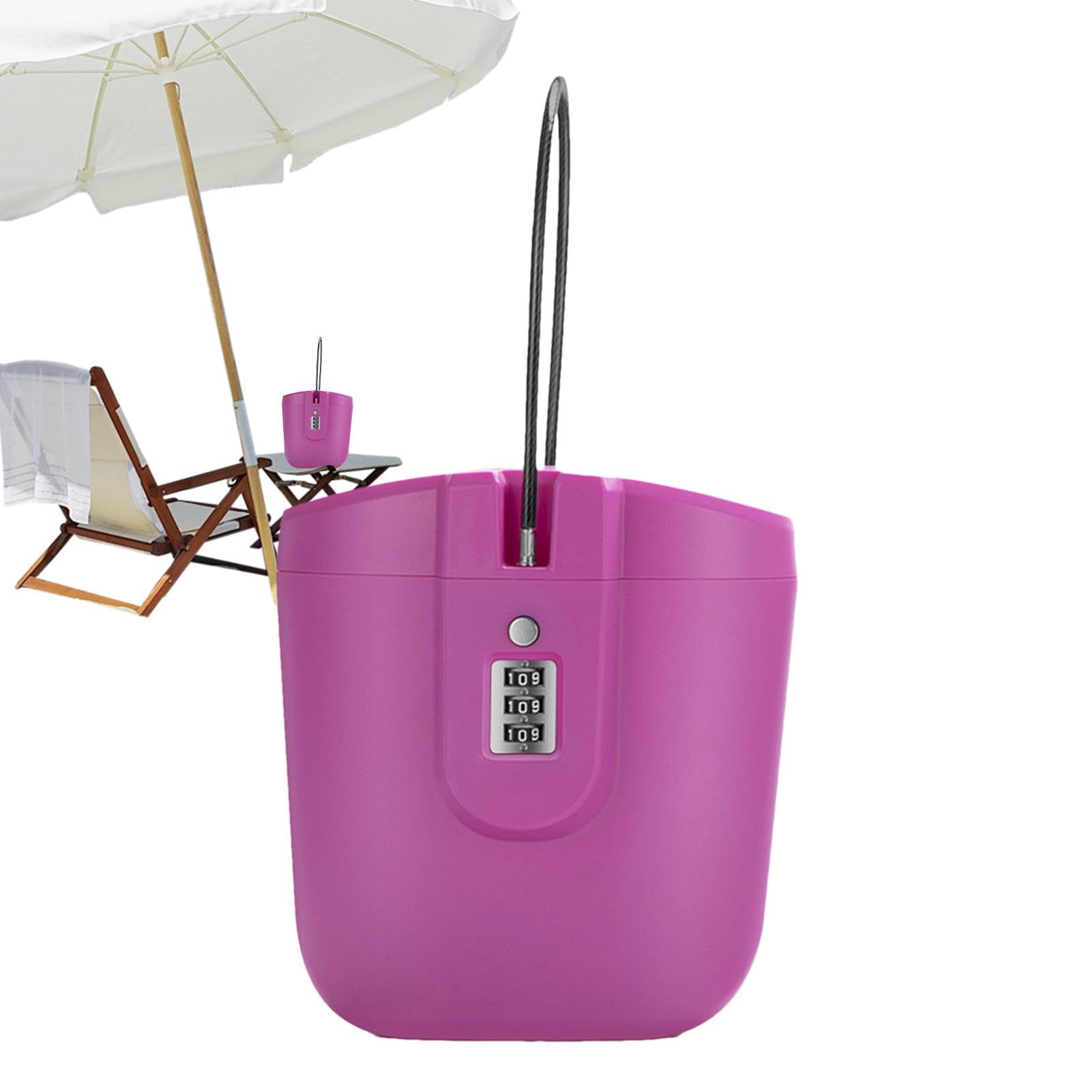 Beach Lock Box, Casella di serratura a chiave impermeabile, Caso di sicurezza portatile, Scatola di blocco con codice combinato, Scatola di serratura di grande capacità 2L, Scatola di sicurezza da