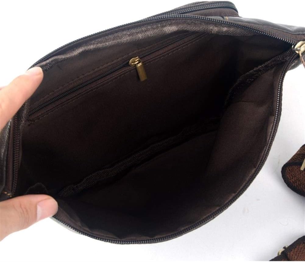 トートバッグ レザーカジュアルメンズポケット高品質大容量トラベルショルダーバッグポケットメンズ 財布 (Color : Black,