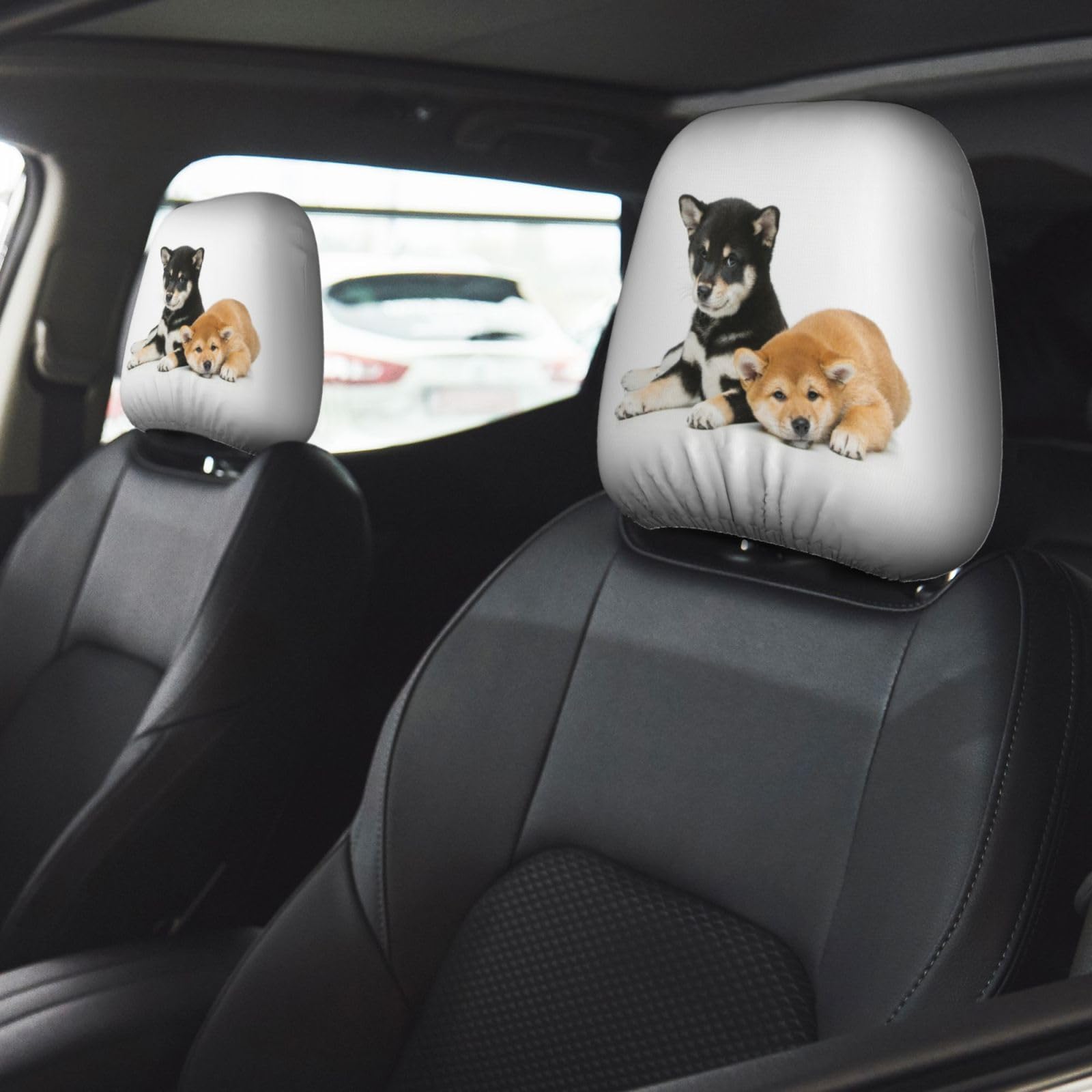 Amazon.co.jp: 車用ヘッドレストカバー 2枚セット 柴犬 いぬ 犬柄