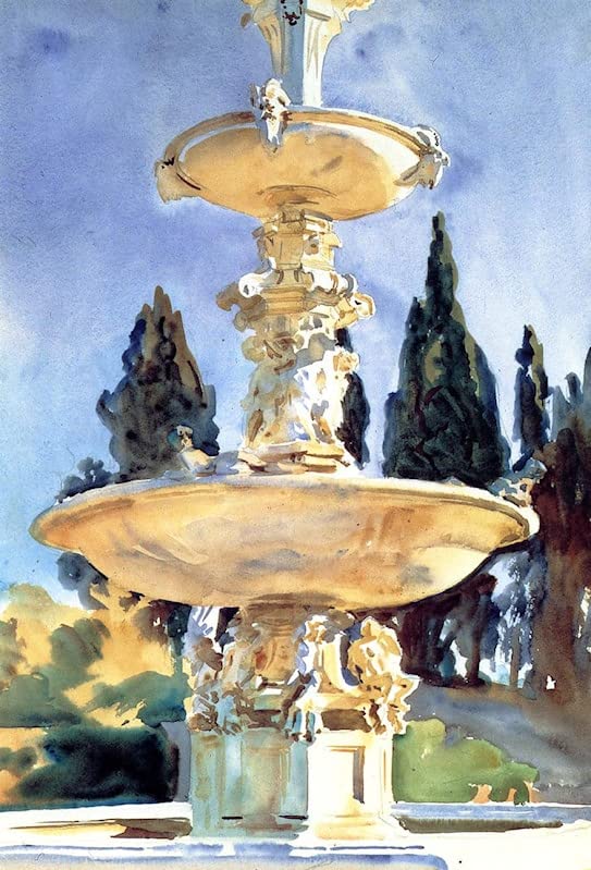 Peinture sur toile villa Médicis par Sargent 60x90cm déco nordique