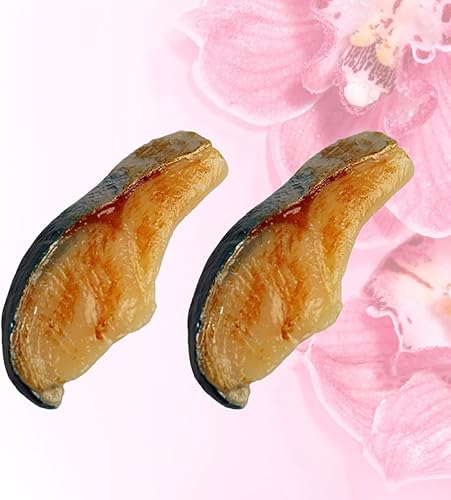 Miniatura 3 de ibasenice 4 piezas de juguetes de comida decoración de alimentos sushi salmón PVC salmón juguetes de cocina alimentos artificiales para exhibir