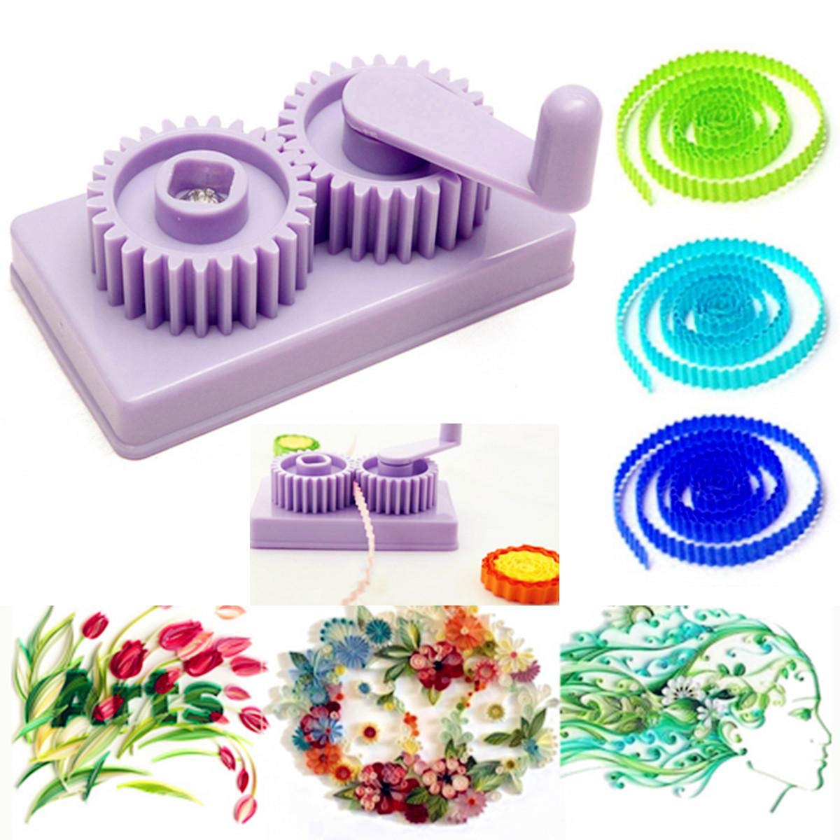Outil De Quilling à Sertir - Matériel De Paperolles En Plastique Rose Pour Créer Des Fleurs En Papier Et Artisanat