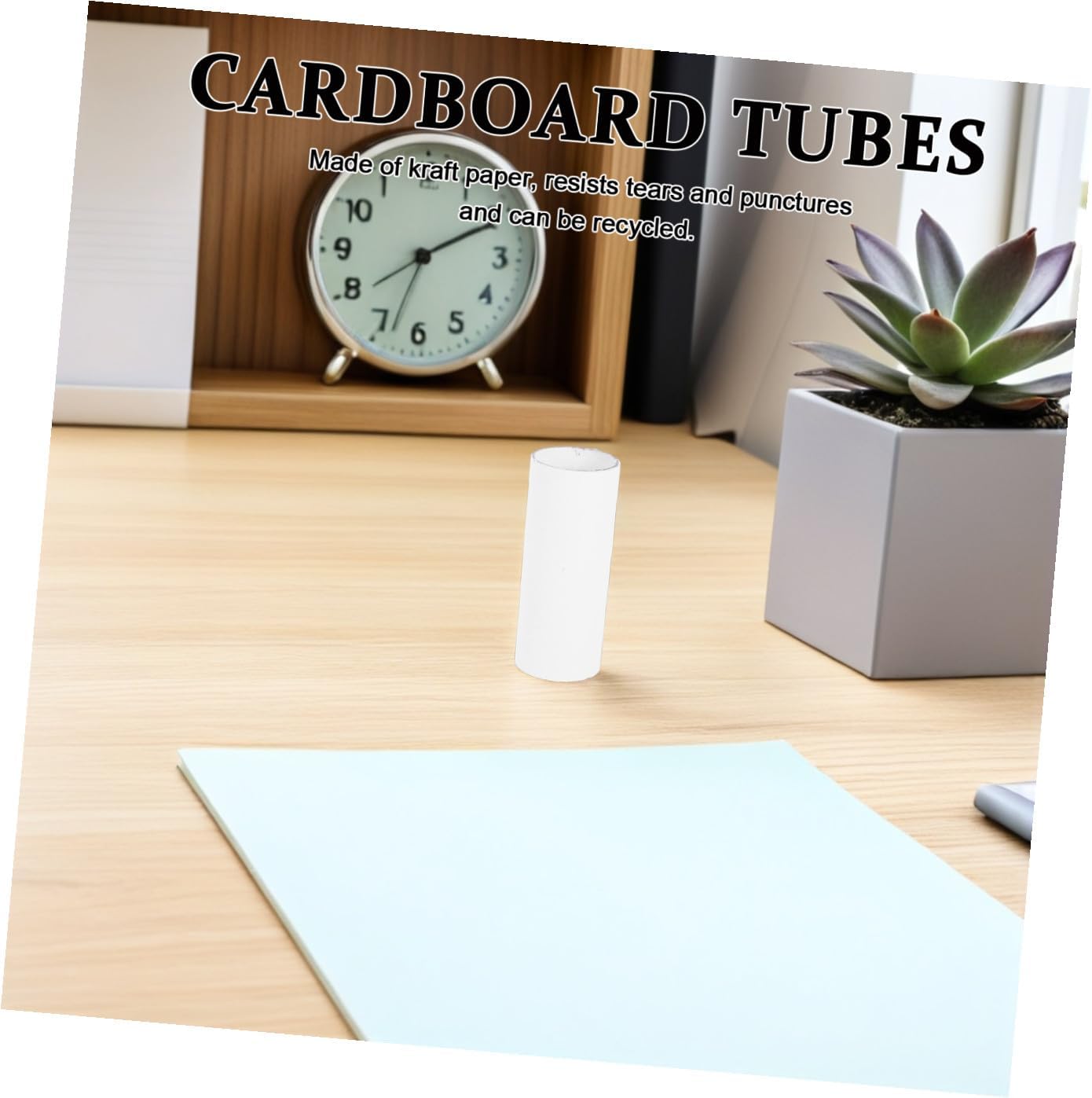 OHPHCALL 20pcs Cardboard Tubes Kraft Paperboard Craft Rolls Paper Tube for DIY Art Supply