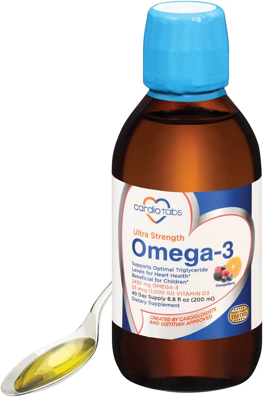 Ultra Strength Liquid Omega-3 + Vitamin D3, 2200 mg Omega-3 and 1000 IU of Vitamin D3
