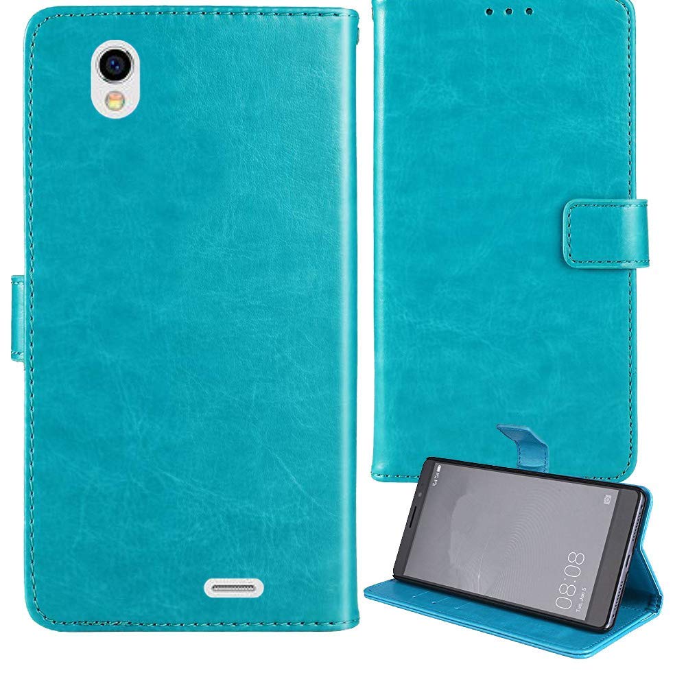 Desktop Cell Phone Stand Mengtu Stand Premium Retro Business Flip Leather Case Protector Bumper For STK Sync 5E / Monqi Kids 5" Protection Phone Cover Skin Folio Book Card Slot Wallet Magnetic (Red),C