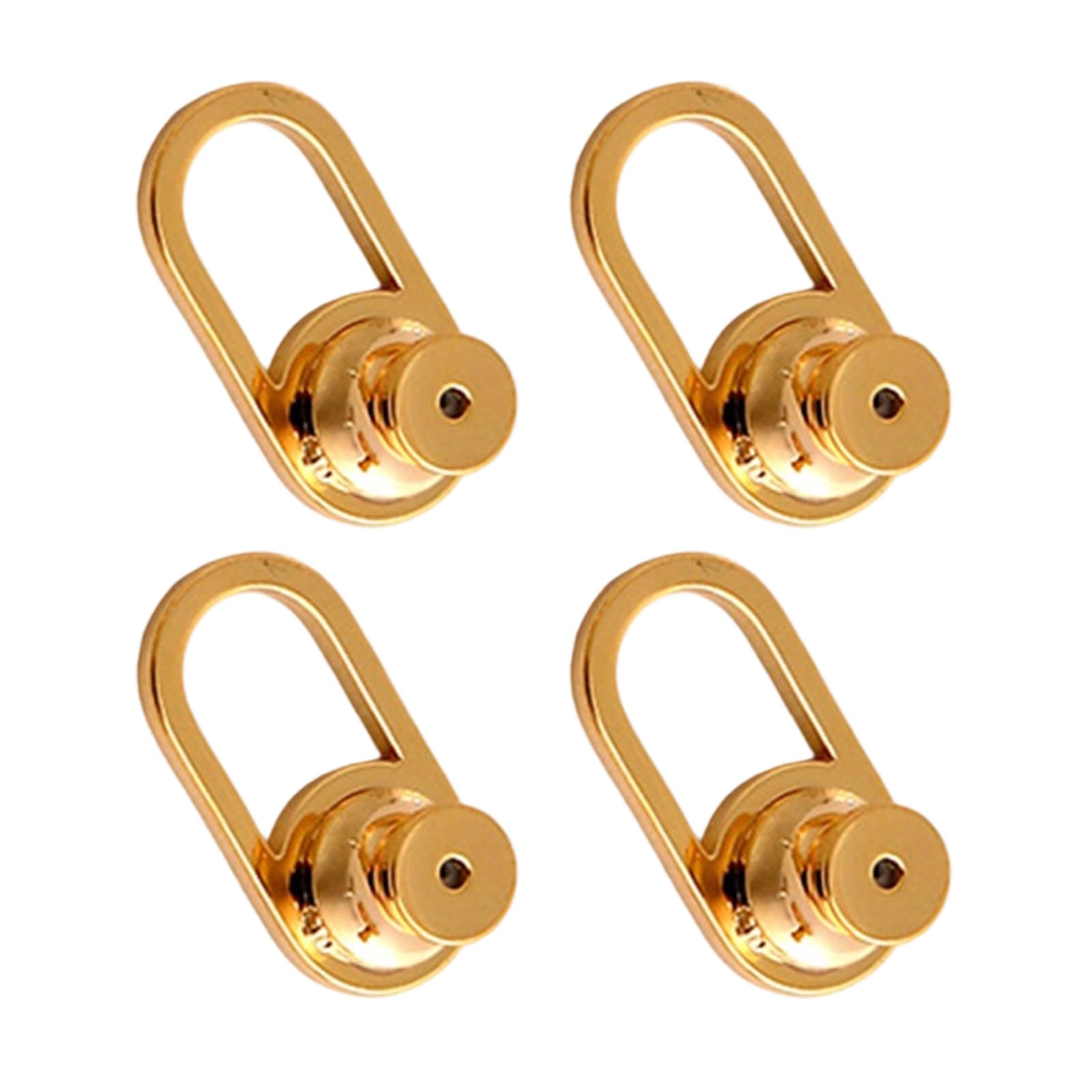 Haodream Of 4 Earring Lifter Backs Replacements Metal for Droopy Ears Heavy Earrings Backings Stabilizers Firm U Shape Lifter Backs