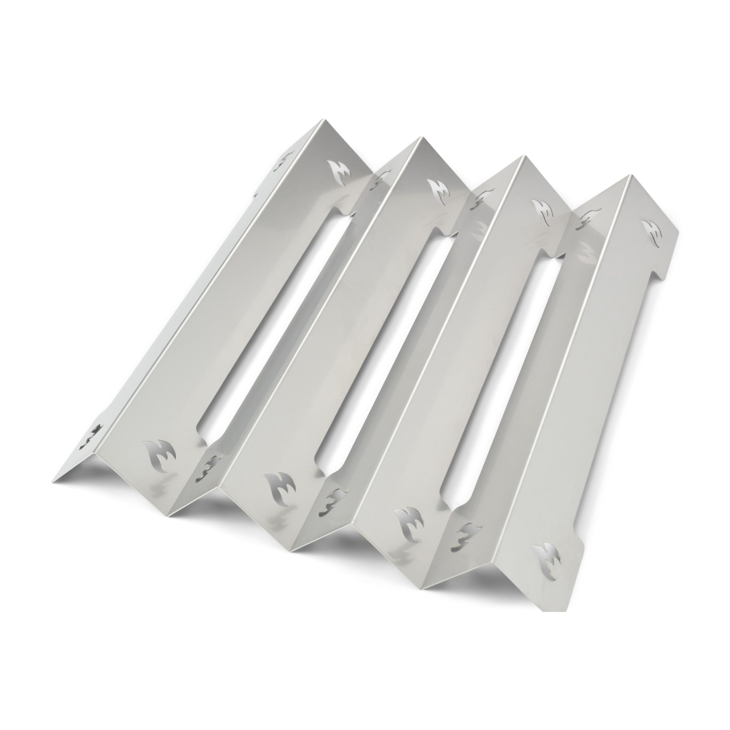 Grillrost.com Das Original Coperchi per bruciatori Grillstar Atlanta - Set di 4 coperchi in Acciaio Inox per Barbecue a Gas Atlanta 200 II, 300 II, 350-1 II, 450 II, 650 II