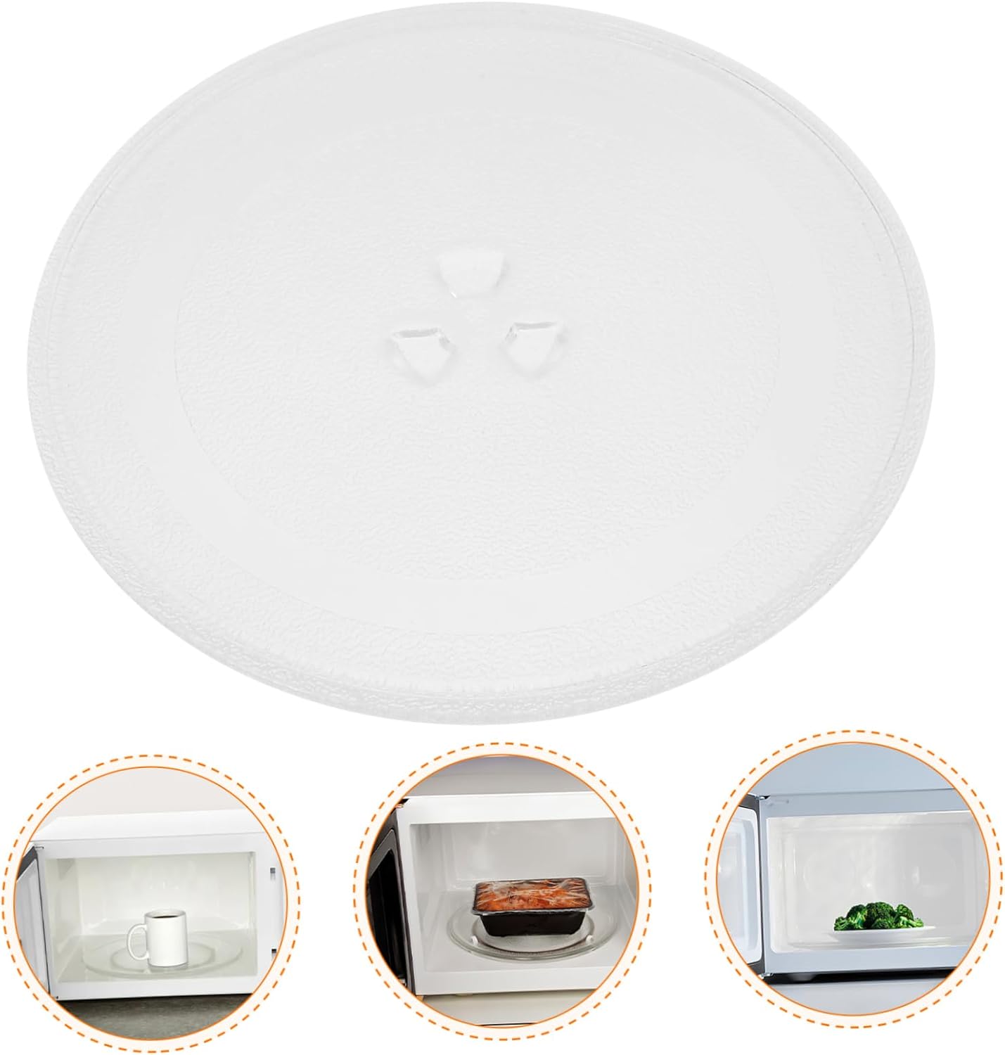 TEHAUX Microwave Turntable Plate Glass Plate Stand for Oven Replacement Tray for Microwave Oven
