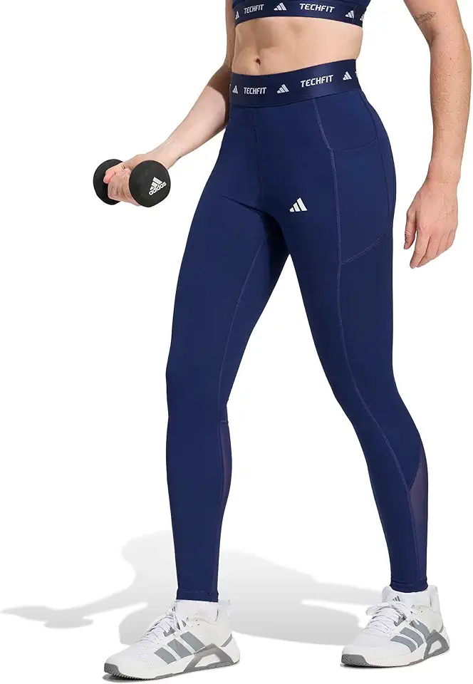 Leggings femininas Techfit com bolso e comprimento total