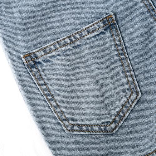 KIDSCOOL SPACE Girls Boys Jeans Shorts,Adjustable Straps Summer Denim Shortalls3