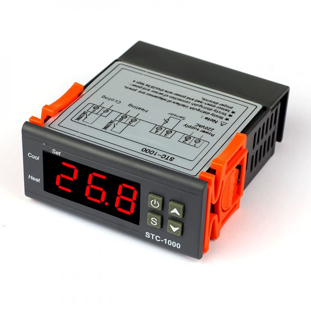 xcluma STC-1000 220V AC LCD Digital Thermostat Temperature Control dual Relay HOT and COLD