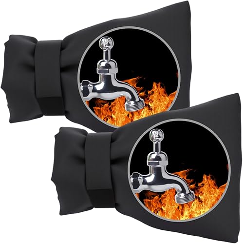 Fundas de grifo para exteriores para invierno, gruesas de 9.8 pulgadas de alto x 7.3 pulgadas de ancho, cubiertas exteriores de grifo para
