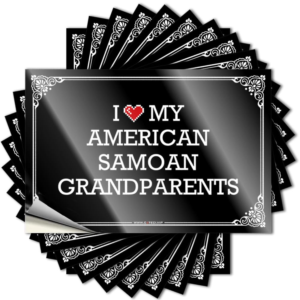 Farm Kitchen Decor Diatomaceous Tattoos - I Love My American Samoan Grandparents Window Waterproof Vinyl Sticker(6X9CM)