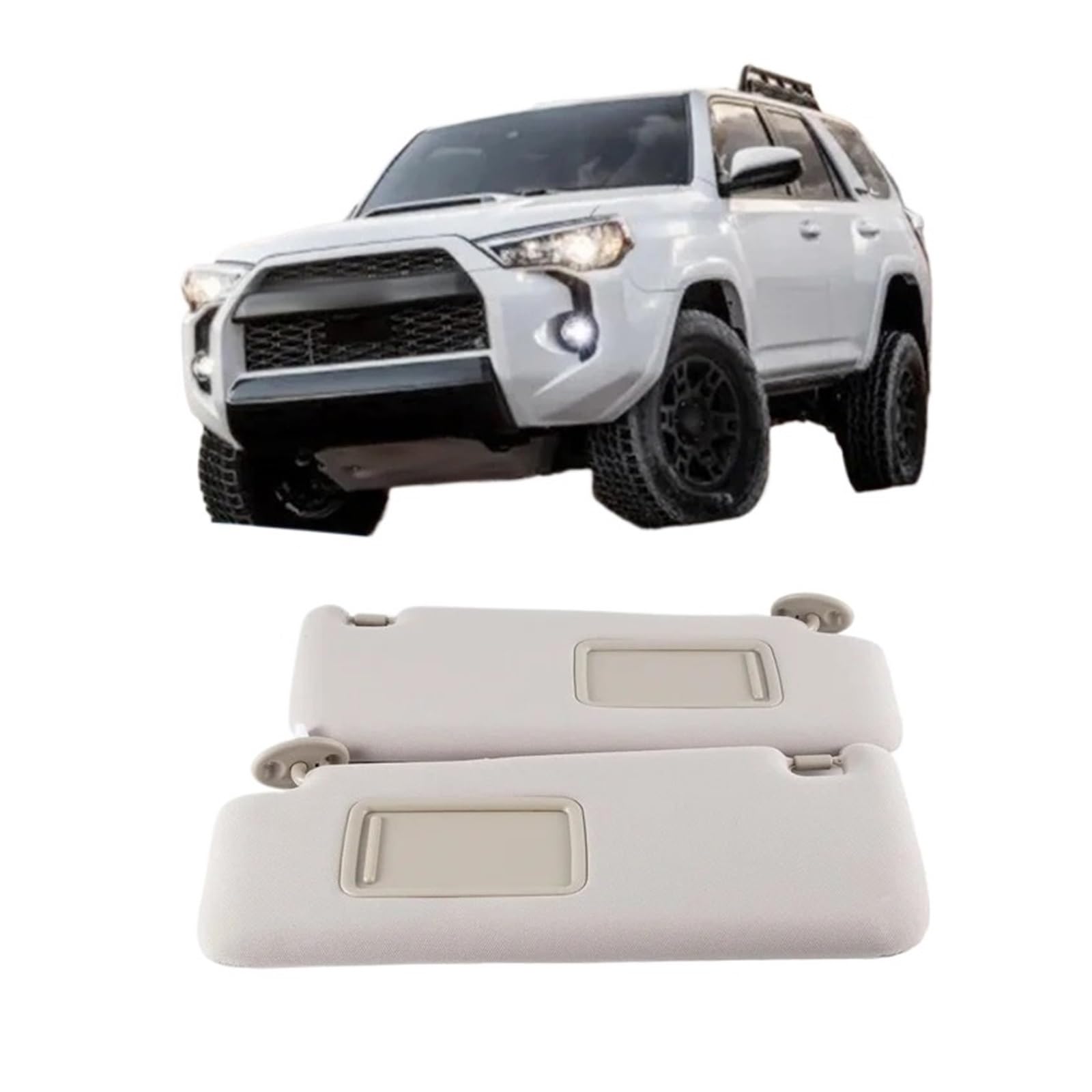Kit parasole parasole con specchio interno parasole beige compatibile for Toyota 4RUNNER 2010-2023 74320-35A91-B1