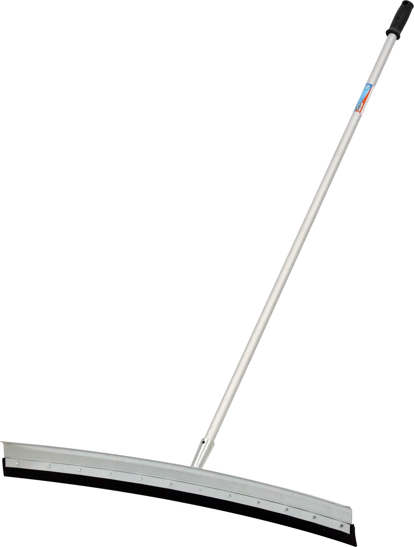 Professional AquaDozer Max Kit, 36” Smooth Surface Curved Floor Squeegee and 48” Dual End Pole, Rubber Blade Scrubber and Broom for Concrete, Asphalt, and Tough Cleaning Jobs