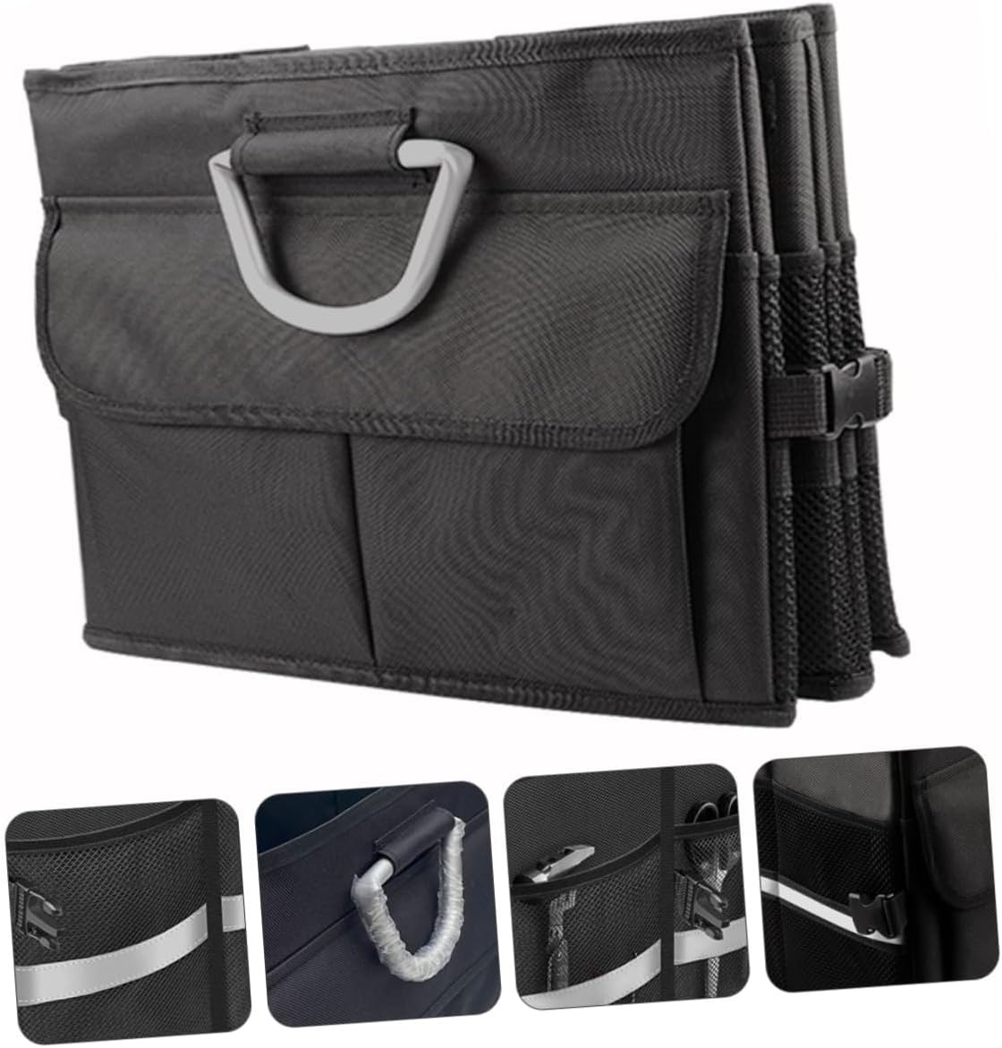 Car Trunk Organizer Foldable Storage Box Black Collapsible Car Supplies Trunk Storage Organizer for Vehicle Interior Automotive Accessories