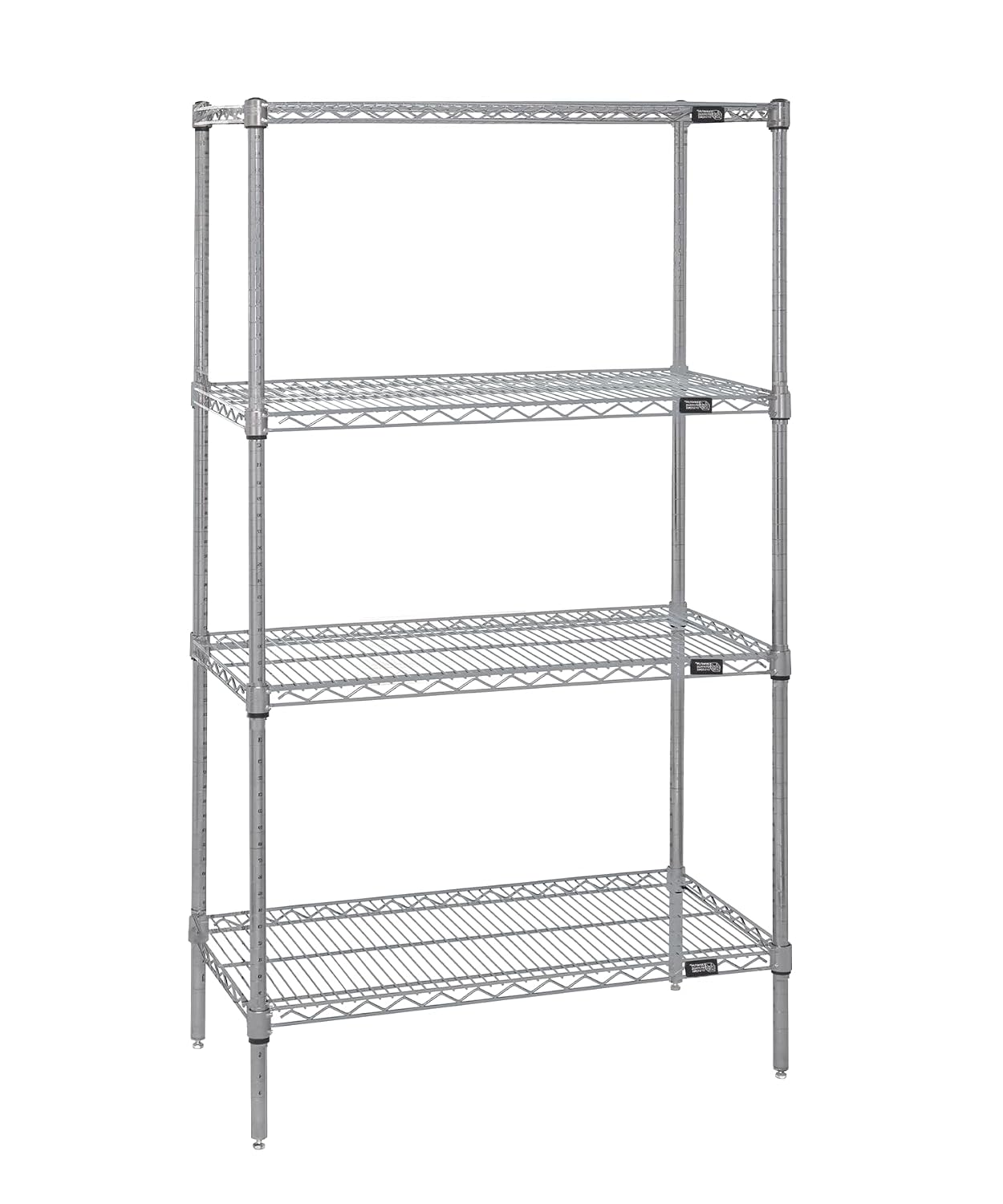 Quantum Storage Systems WR86-2154S Wire 4 Shelf Starter KIT, Stainless, 86"