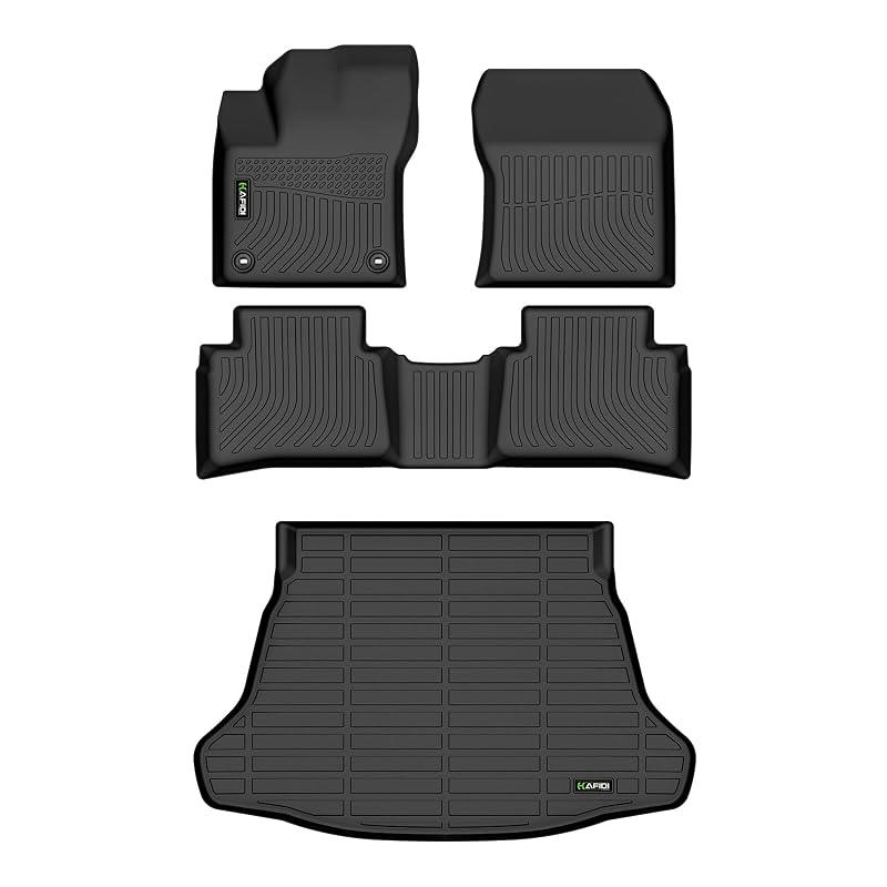 HAFIDI Kit de Tapetes e Forro para Porta-Malas Toyota Prius 2016–2022 em TPE Preto