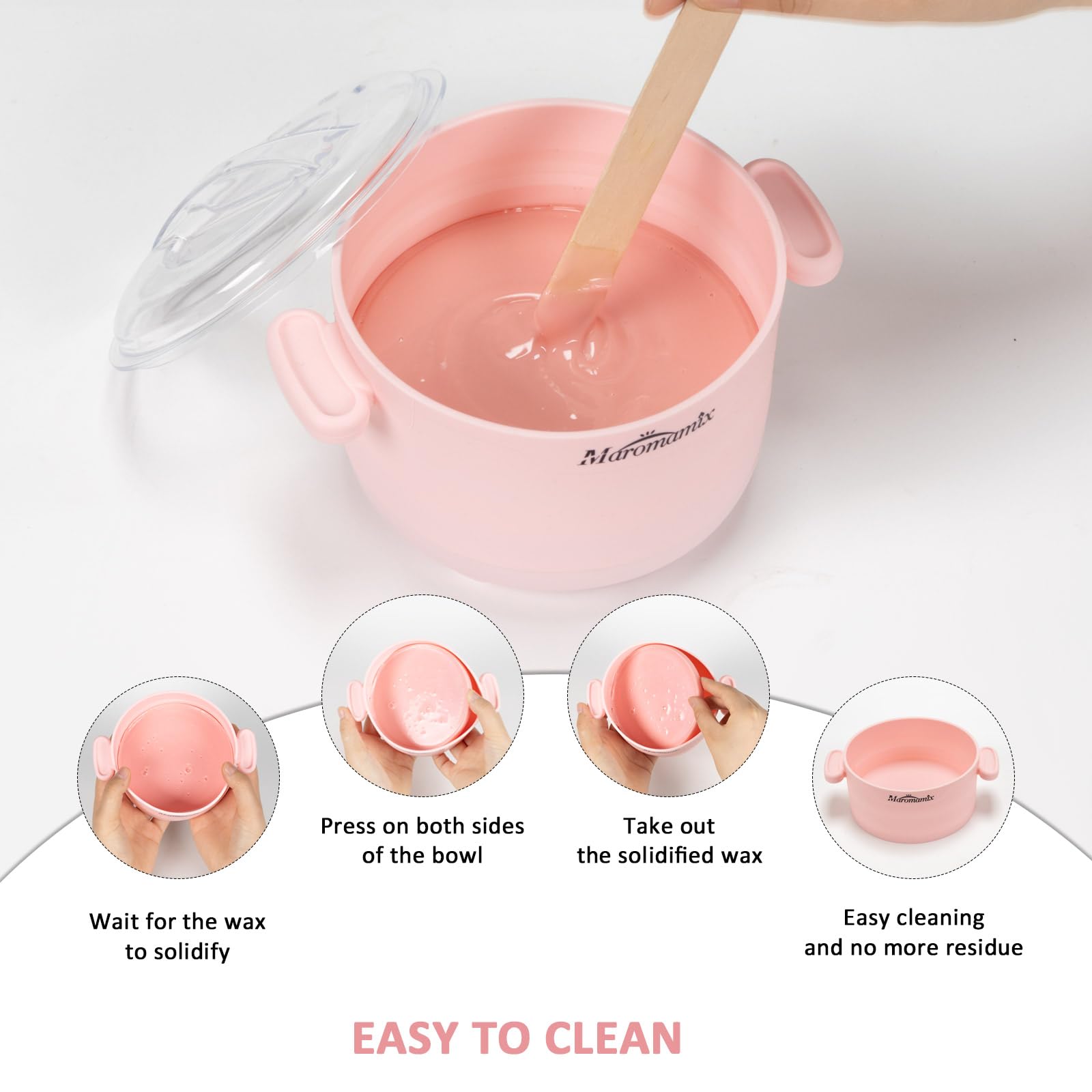 Waxing Kit Silikon Wachswärmer zur Haarentfernung mit 4 Packungen Hartwachsperlen Tragbare Elektrische Silikonwachsmaschine für Ganzkörper-Gesicht Augenbrauen Bikini Brasilianisch zu Hause Wachsen Kit