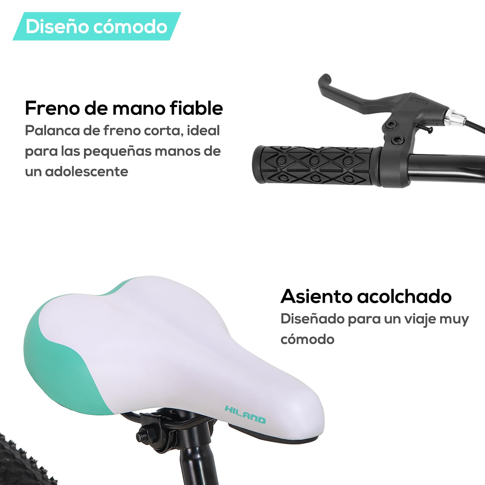 Hiland Climber Bicicletas Infantiles 20 Pulgadas Shimano 1 Velocidad Horquilla Suspensión Freno V Rosa
