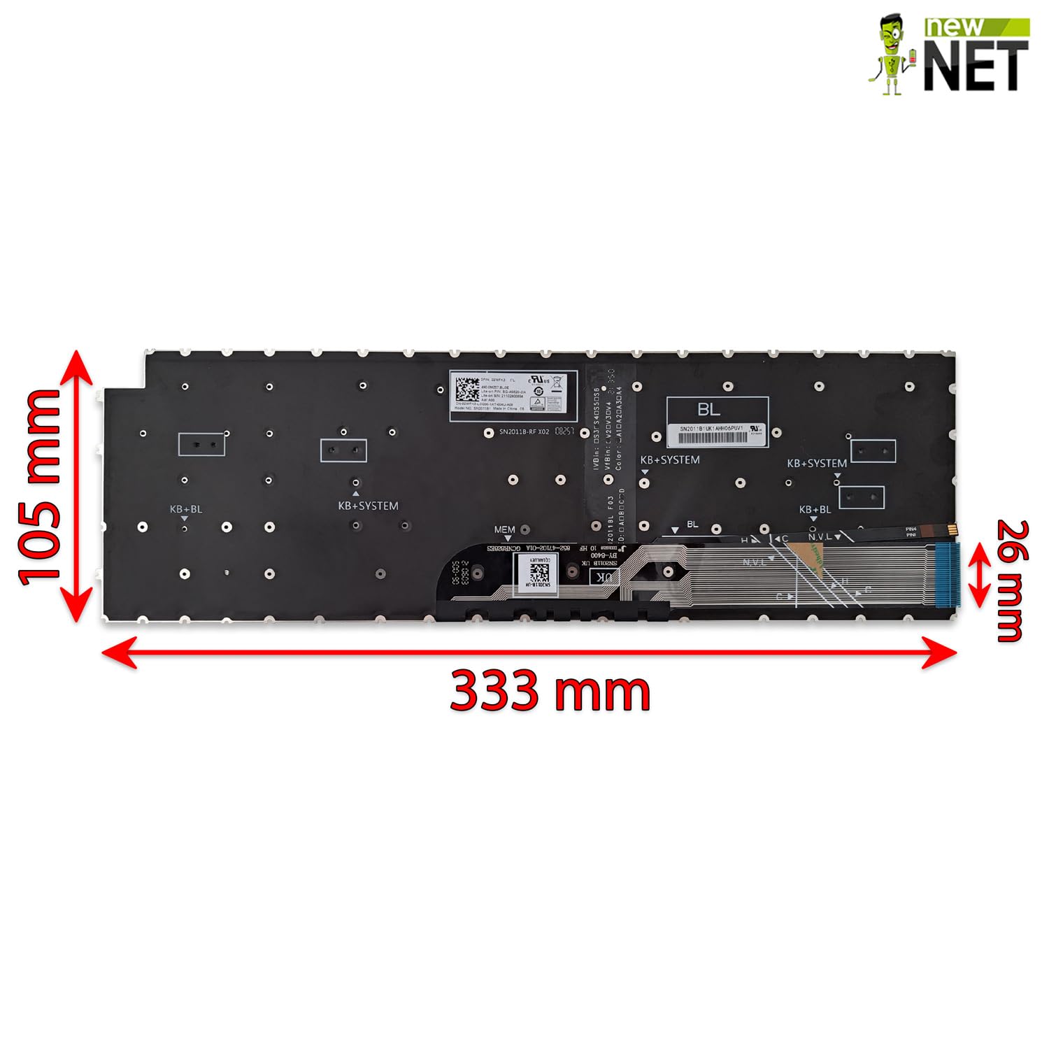 Tastiera compatibile per Notebook Dell Vostro 15 3510 3515 5510 5515 7510 16 7620 Latitude 3520 Retroilluminata Layout ITA Grigio