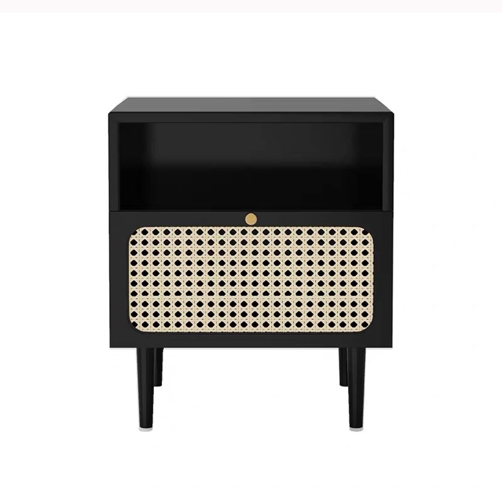 BHGFYXBS Side Tables Bedroom Square Black Bedside Table Rack Locker Living Room Coffee Table Side Cabinet Bedroom Storage Drawer Bedside Table Bedside Tables,A