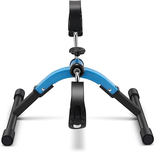 Miniatura 2 de Ejercitador de pedal plegable, mini bicicleta estática debajo del escritorio, ejercitador de pedal de bicicleta para brazos y piernas, entrenamiento