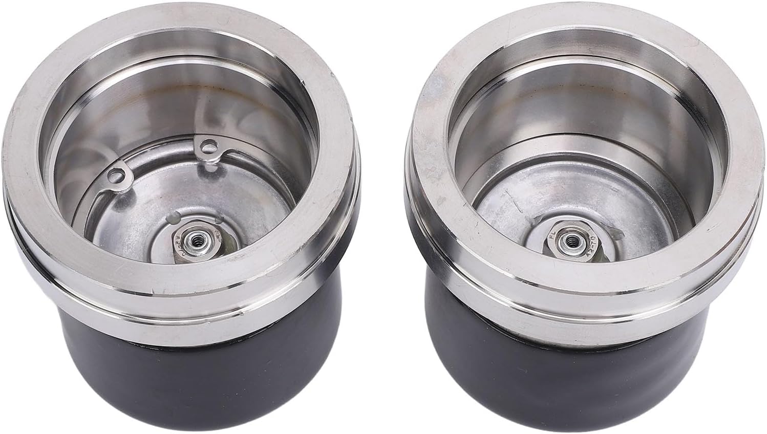 2 Pcs Trailer Bearing Protectors, Stainless Steel Aluminum Alloy Wheel Bearing Protector with Auto Check and Protective Bra for Boat Trailers, 2.441 in Diameter