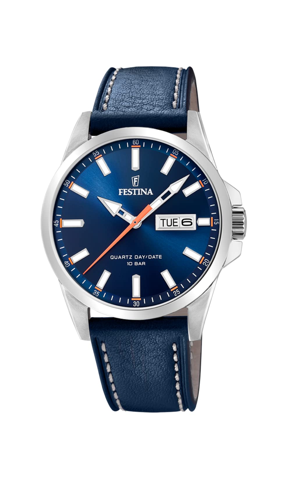 Festina Orologio Uomo Analogico F16607/G | Pelle Nera, Vetro Minerale, 5 ATM, Movimento Quarzo