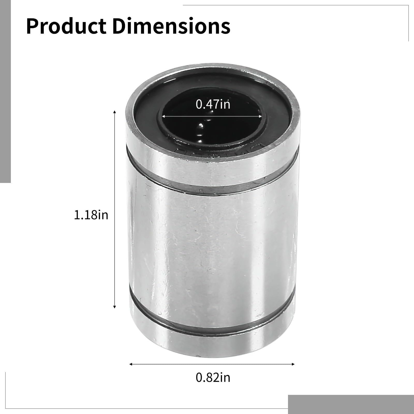 Lot de 15 roulements linéaires à billes LM12UU, diamètre 12 mm, 0,47 pouce, design étanche pour machines CNC et imprimantes 3D, précision élevée, usage prolongé, alliage d'aluminium