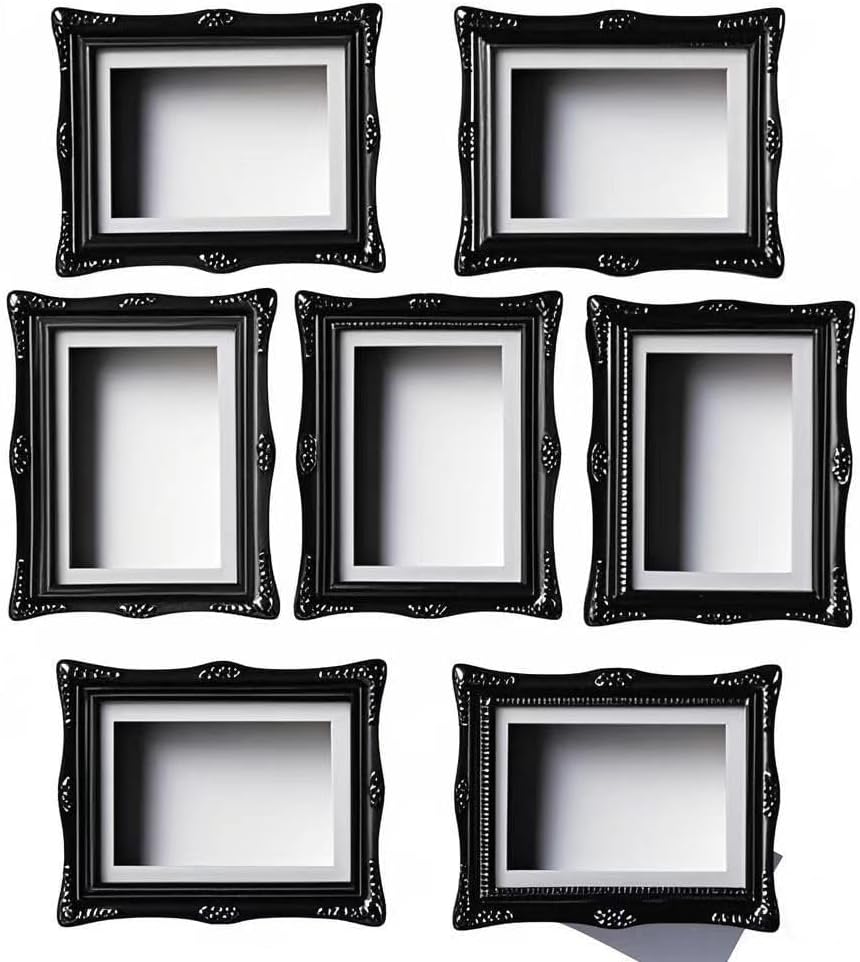 Small Fridge Refrigerator Magnets Picture Frames, Vintage Style Open the Back Cover and Directly Insert For Photos, Paintings, DIY Specimens, Etc. It Can Placed On the Table,Stuck on Fridge (golden)