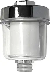 BLACK+DECKER Filtro de chuveiro revitalizante para água dura – alta saída, remove cloro e flúor, 1 cartucho substituível, ajuste universal, cromado