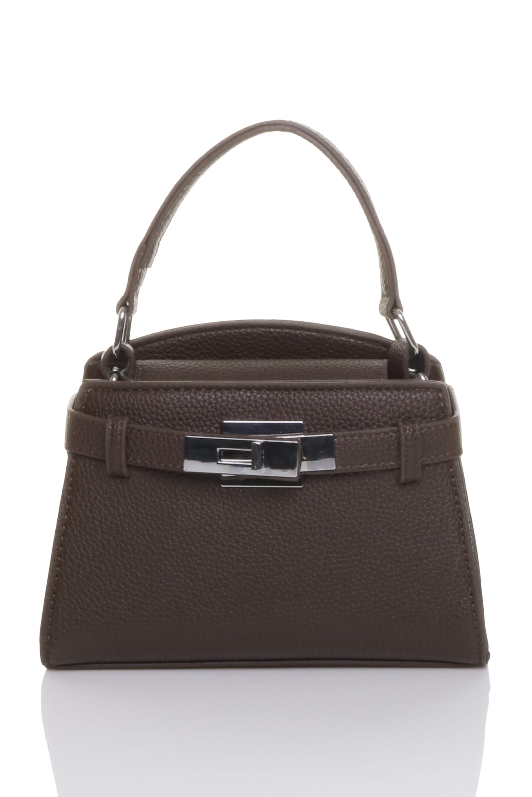 AJVANI Top Handle Buckle Strap Mini Tote Shoulder Bag