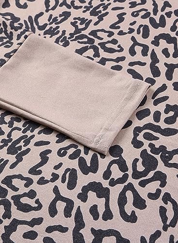 Image of Womens Leopard Print Cardigan Lightweight Long Sleeve Open Front Fall Cardigans S-XXL