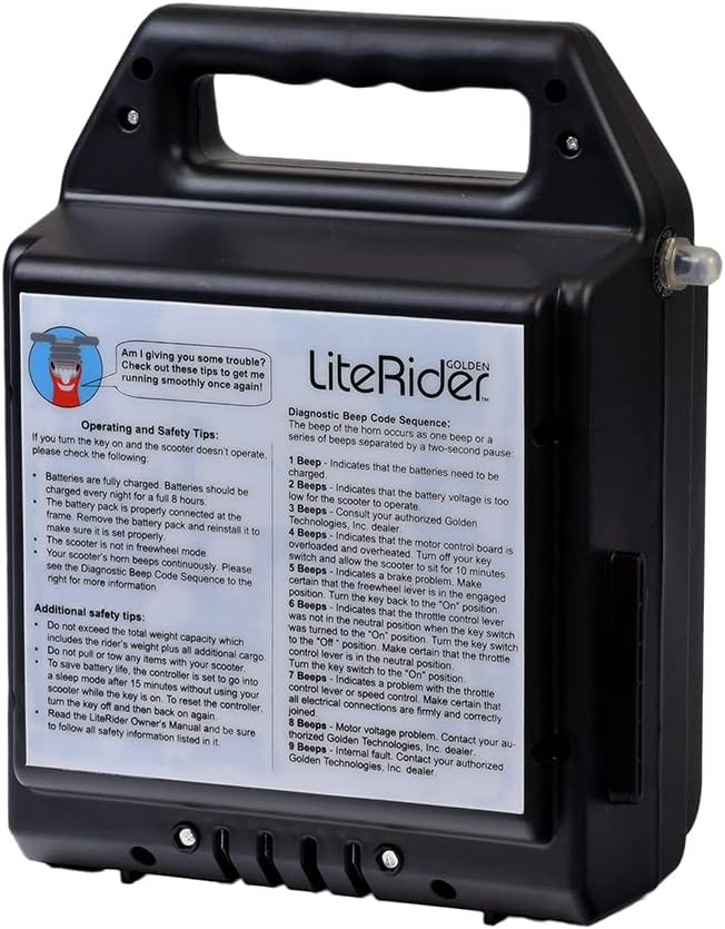 Golden Technologies Literider Scooter, PTC, Envy Battery Pack with Batteries Installed Model#'s GL110, GL111, GL140, GL141, GP160, GP162 (18 amp) : Health & Household
