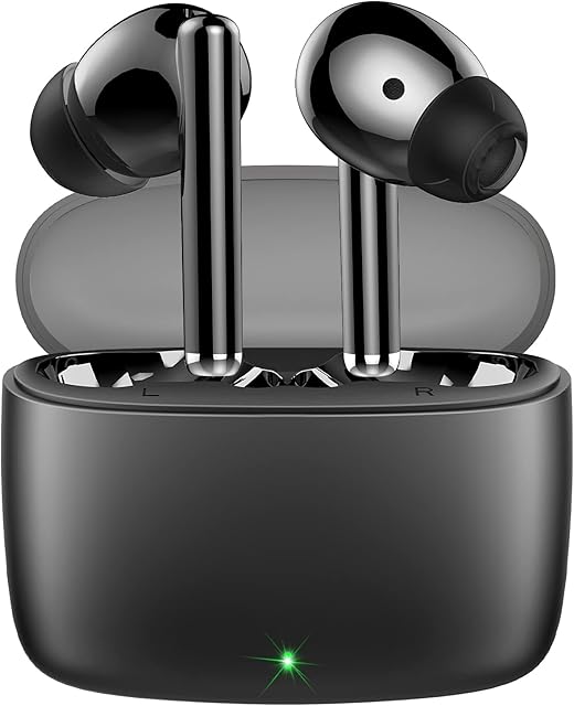 yobola Wireless Earbuds, Wireless Headphones In Ear Deep Bass HiFi Stereo, IPX7 Waterproof Bluetooth Headphones 5.3 Touch Control, Bluetooth Earphones 4 Microphone Clear Call, Lightweight and Fit
