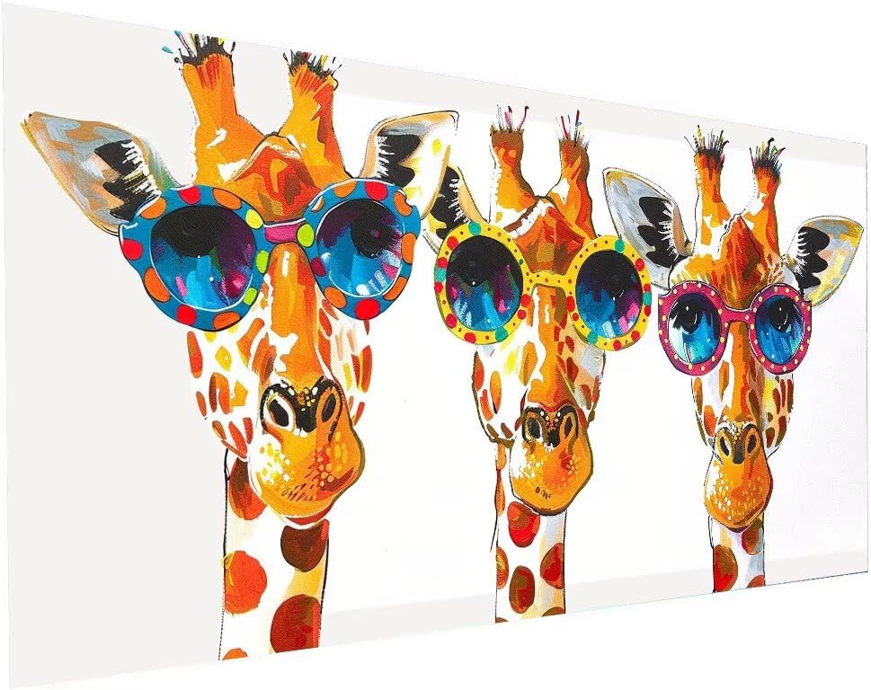 Diamond painting girafe 55x110 cm broderie diamant kit complet adulte