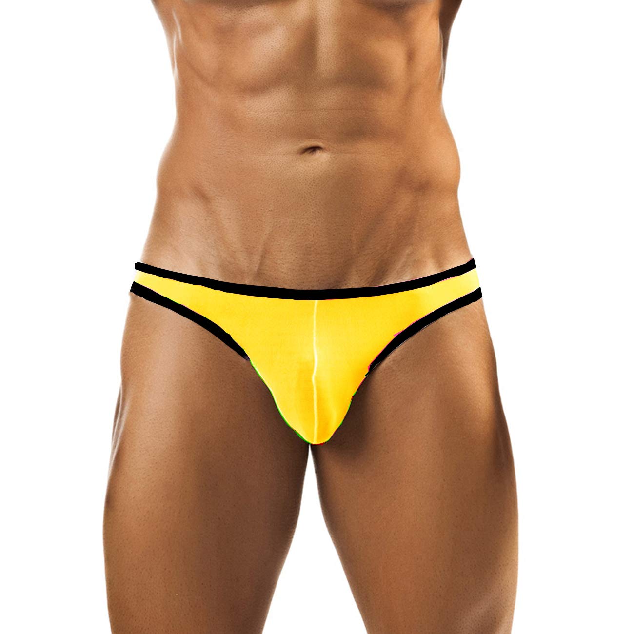 Unique Stylish, Comfort and Colourful Thong for Men's, Hot & Sexy Men's Thongs - Musterd, Size - Large (ML-FOXY016) Yellow-image-8