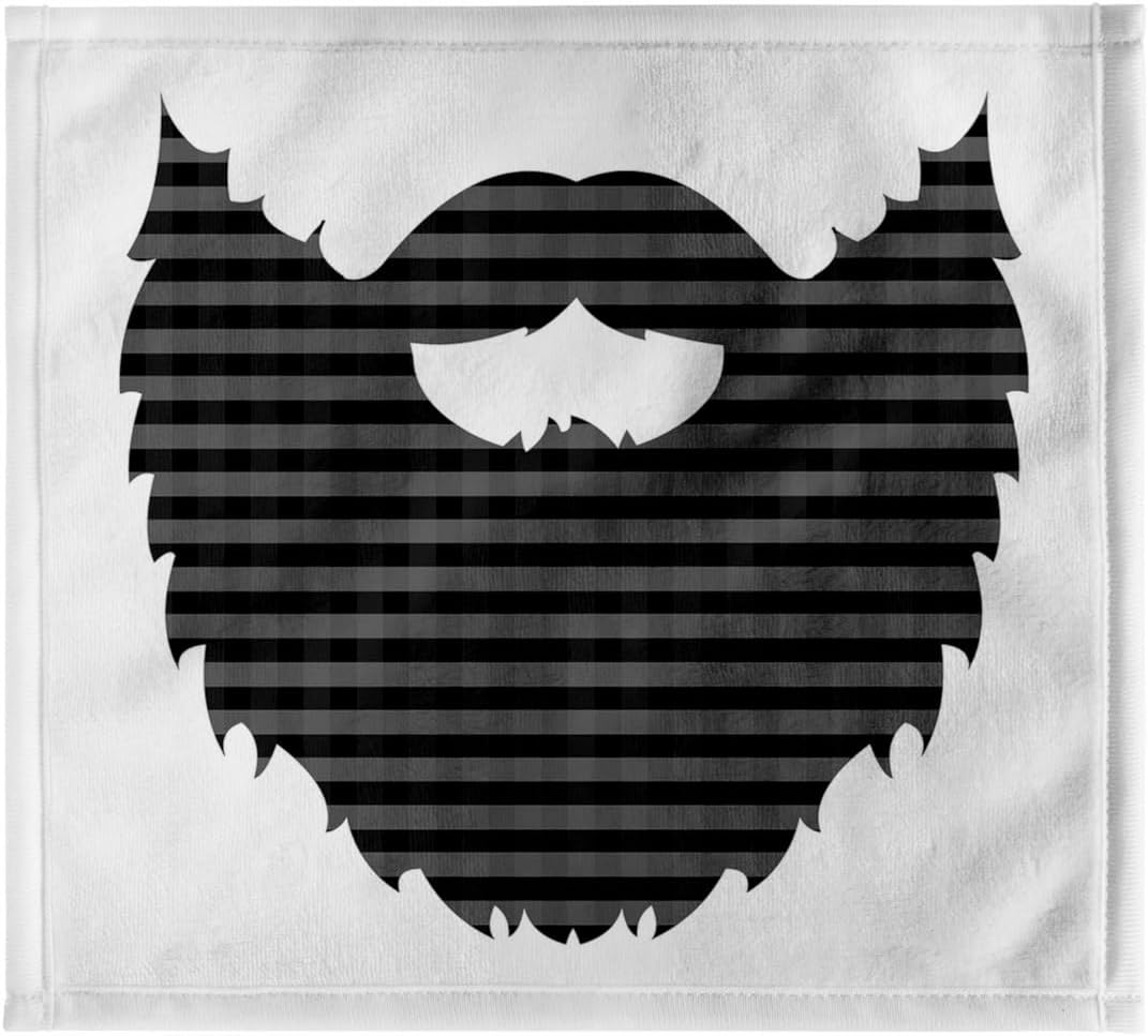 3dRose Gingham Beard 22x30 Bath Hand Pool Towel