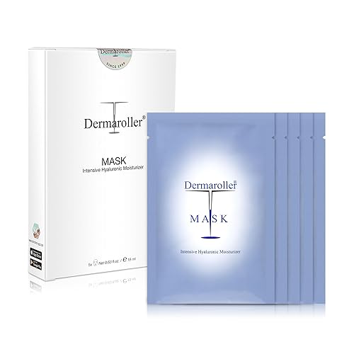 Dermaroller, Mascarillas faciales de seda hidratante intensivo de ácido hialurónico con Matriyxl 3000 Tocoferol Boost Colágeno Hidratar la Piel Seca