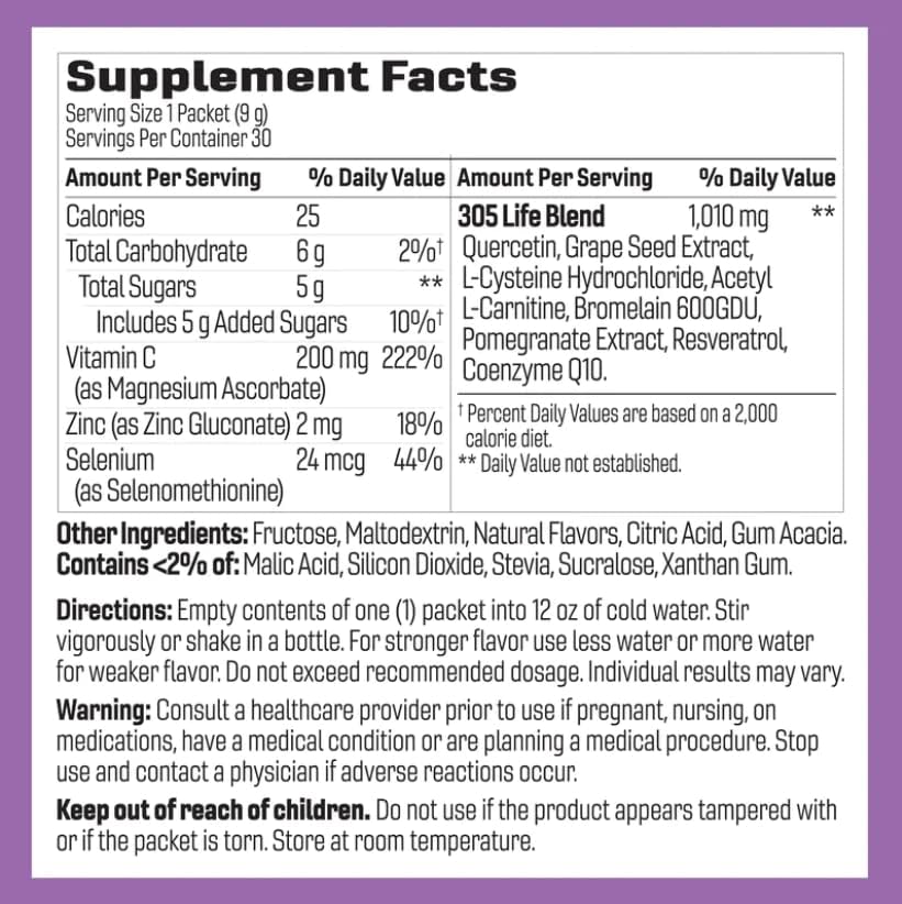 Miniatura 2 de 305 Life Everyday Life Suplemento en polvo de bebida diaria apoyo completo de bienestar todo en 1, refuerzo inmunológico, energía, recuperación