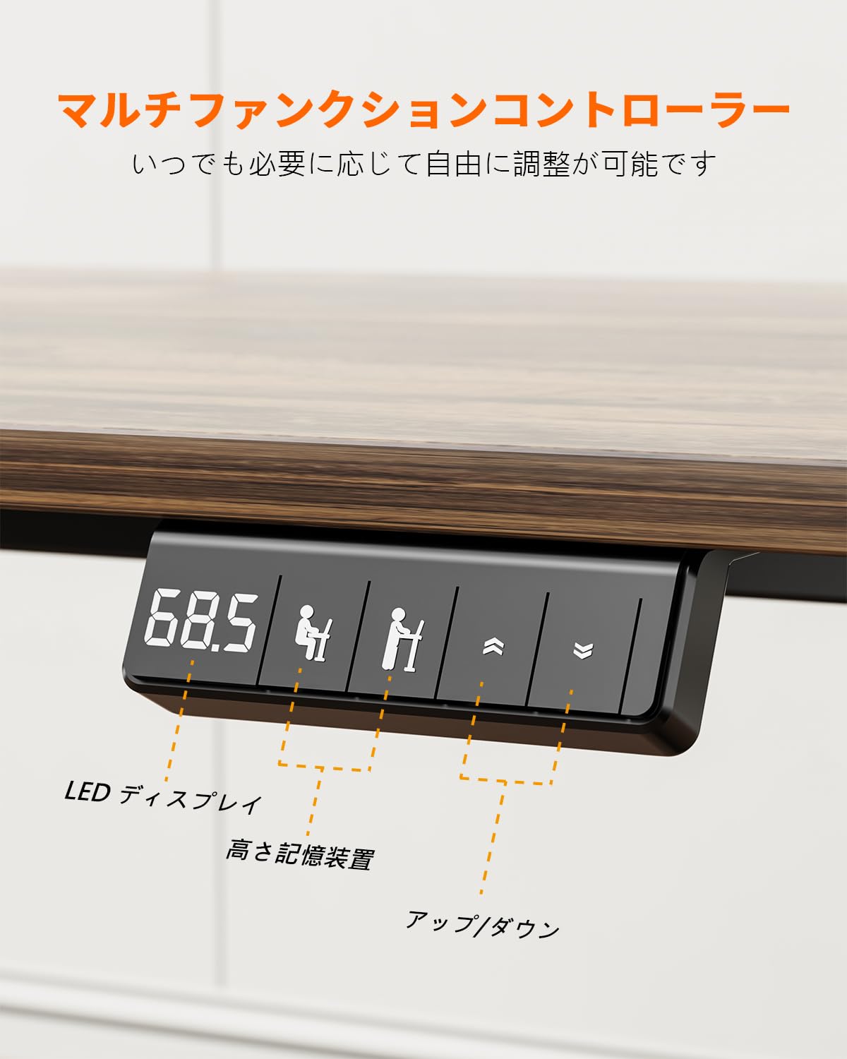 Amazon | Zontera 電動 昇降式ローデスク 高さ調整48-75cm ロータイプ