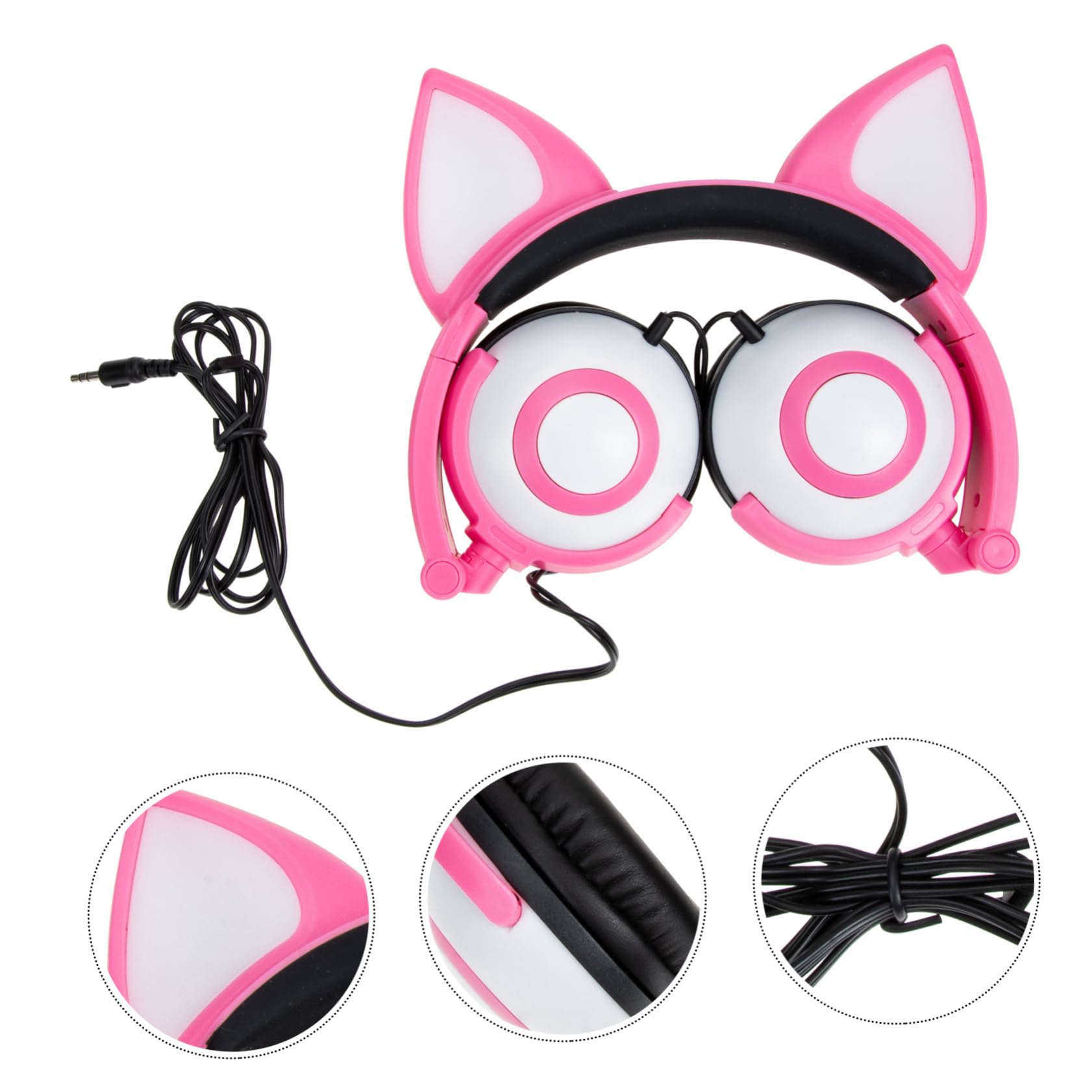 jojofuny Cuffie Orecchie Di Gatto Regolabili Per Ragazzo Ragazza Cuffie Per Cellulare Design Adorabile Basso Consumo Energetico Del Suono Confortevoli Paraorecchie Proteici