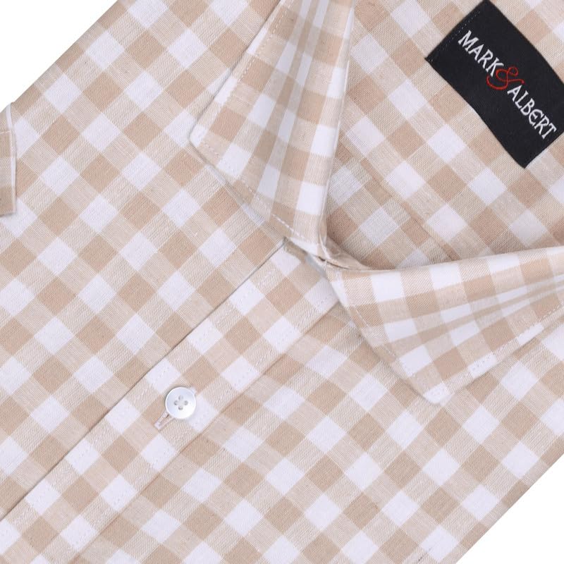 Image of Mark & Albert Men's Half Sleeves Cotton Formal Shirt