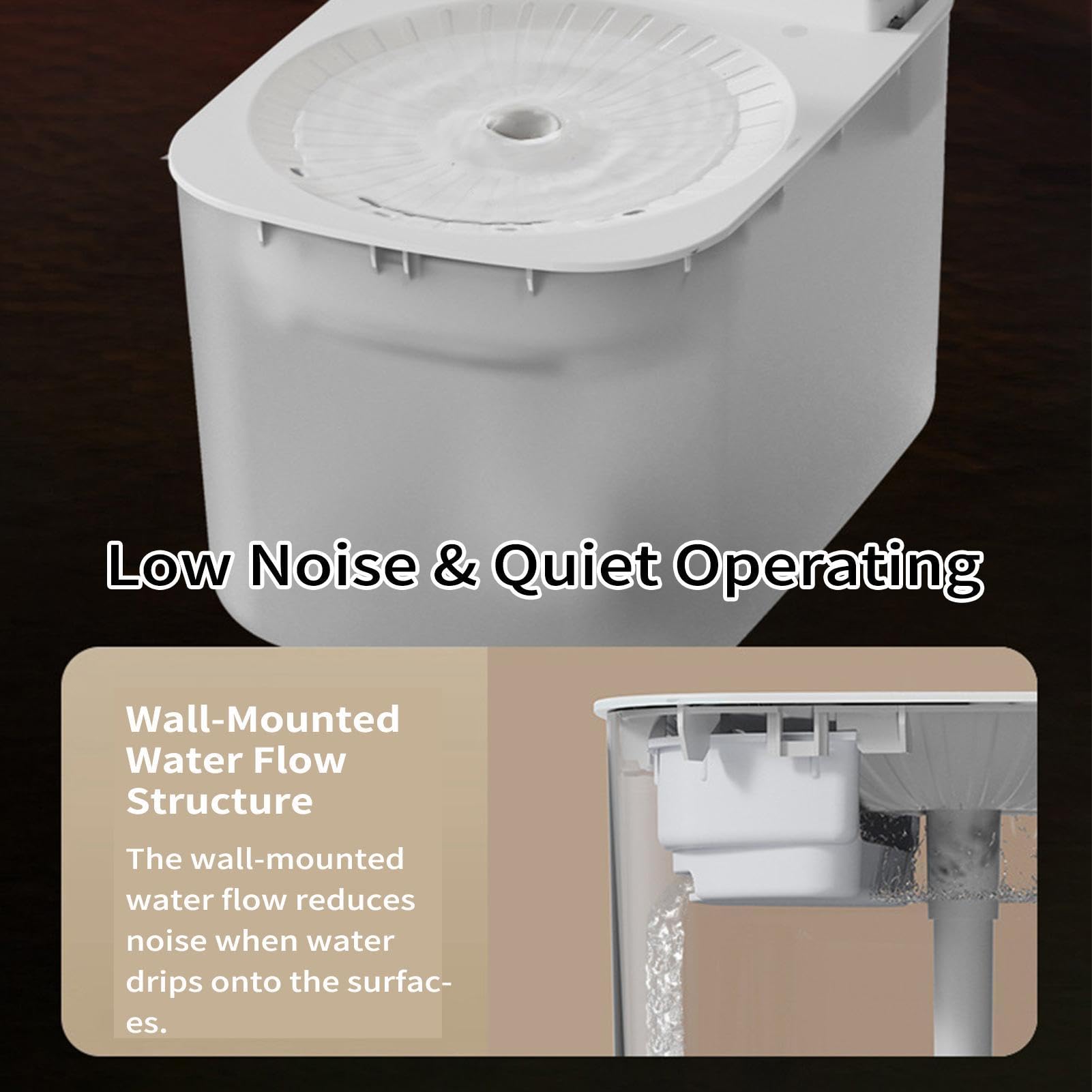per gatti Automatica Con Erogatore Da Bere Da 3L | Per Cani Con Coperchio Ad Apertura Automatica A Sensore In Appartamento, Area , Ripostiglio, Cucina E Casa