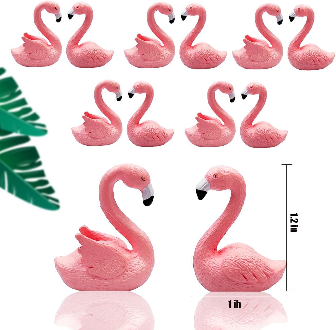 30Pcs Mini Flamingo Figurines,Pink Flamingo Cake Topper Decor for Crafts