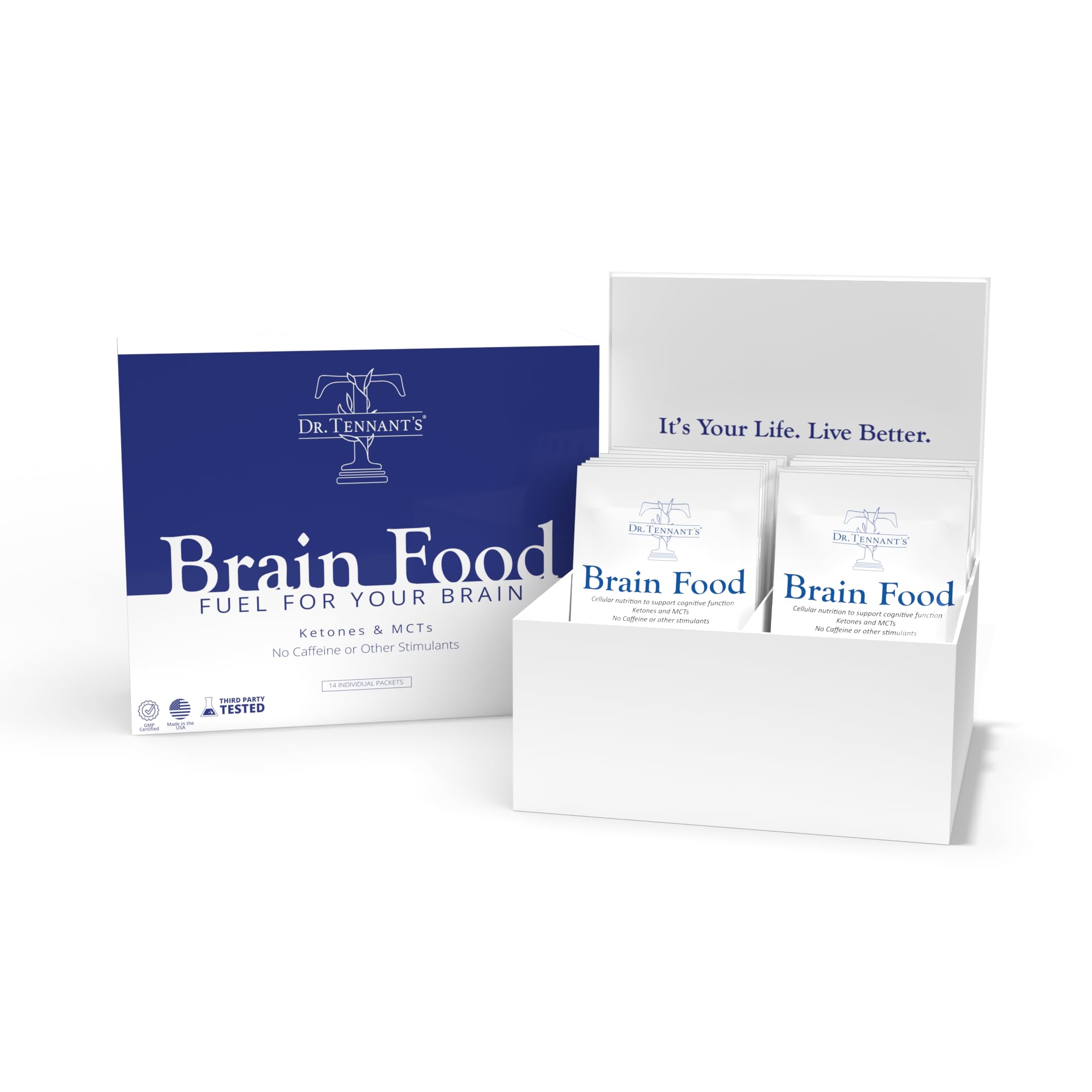 Brain Food for Cognitive Focus and Memory Function - Focus Supplement, Organic Brain Supplement - 14 Servings