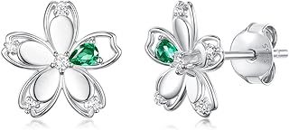 immobird 桜 ピアス レディース 18金 ピアス つけっぱなし 誕生石 和モダンなデザイン ピンクゴールド 誕生石 7月 誕生日 クリスマスプレゼント 女性