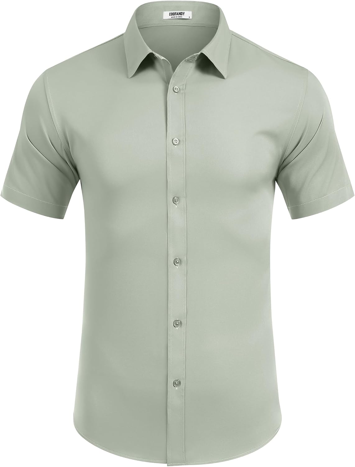 COOFANDY Mens Short Sleeve Dress Shirts Stretch Wrinkle Free Button Down Shirt Casual Summer Top - Image 7