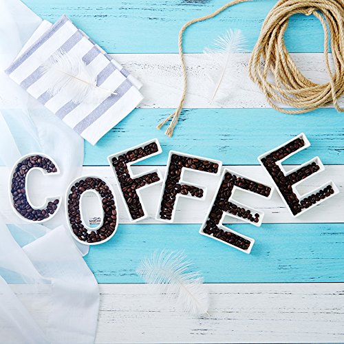 Coffeezone Small Ceramic Letter Dish & Plates For Candy / Nuts Ideas, Wedding Party Decor (Letter D) #TOP3